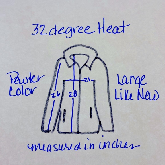 32 Degrees Heat. Dark Gray/Pewter Faux Fur Coat. Size Large. Like New. - Picture 10 of 11